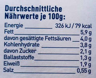 Kohlrabi mit Romanesco in Bärlauch-Butter - Nutrition facts - de
