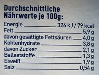 Kohlabi mit Romanesco in Bärlauch-Butter - Nutrition facts - de