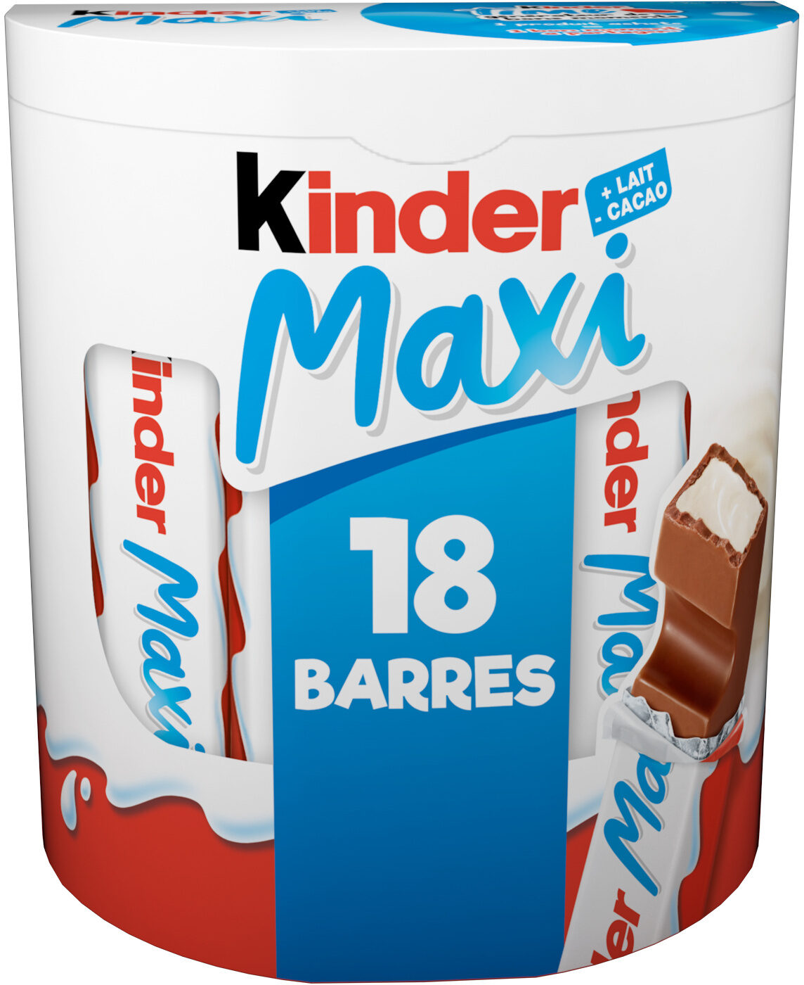 Barre Chocolatée Kinder Maxi Chocolat au Lait x18 - 378g - Product - fr