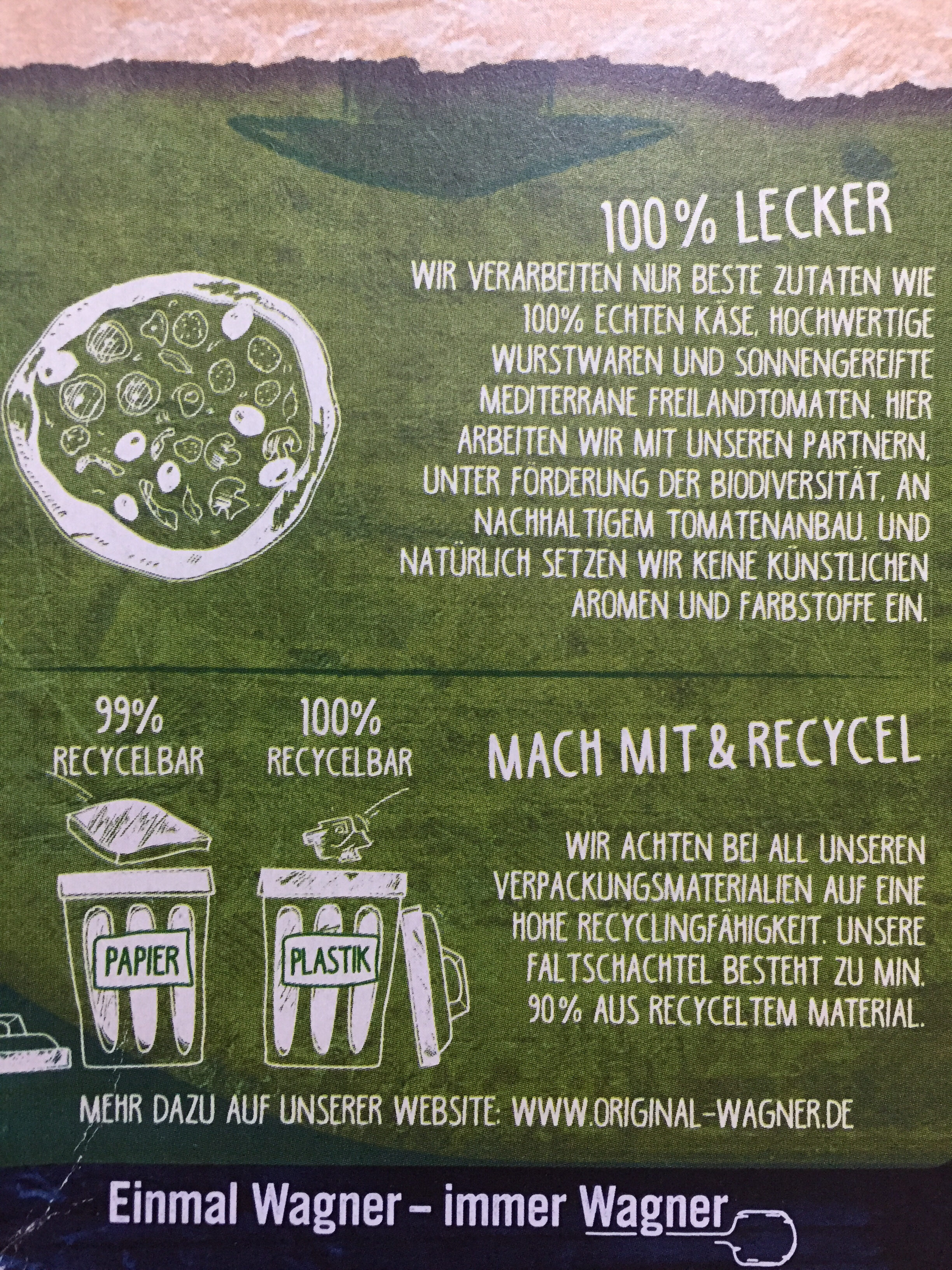 Steinofen Pizza Champignon - Recycling instructions and/or packaging information - de