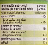 Pepinillos KNAX con aliño suave - Nutrition facts - es
