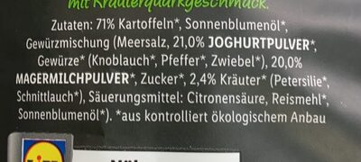 Bio Kesselchips Kräuterquark - Ingredients - de