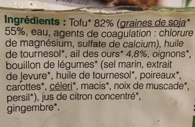 Tofu à l'Ail des Ours - Ingredients - fr