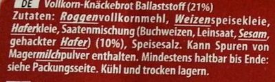 Burger Ballaststoff - Ingredients