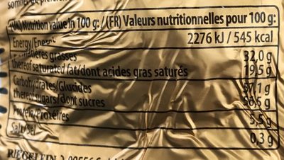 Confiserie chocolat au lait - Nutrition facts - fr