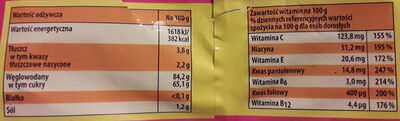 nimm 2 Boomki musss - Nutrition facts - pl