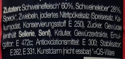 Grobe Leberwurst - Ingredients