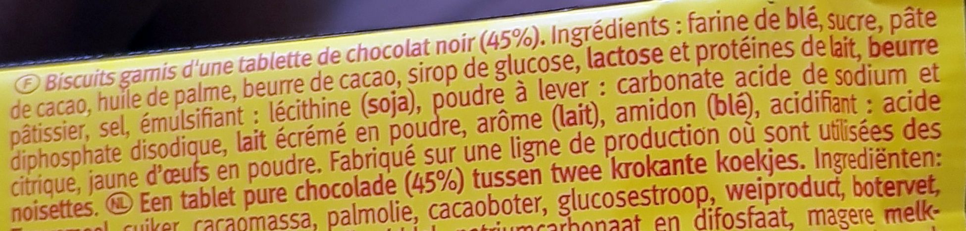 Pick up chocolat noir - Ingredients - fr