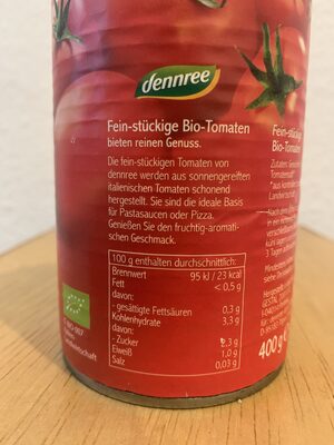 Tomaten stückig - Nutrition facts - en