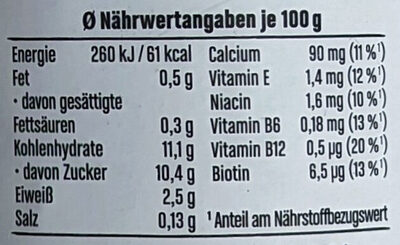 Fruchtbuttermilch - Multivitamin - Nutrition facts