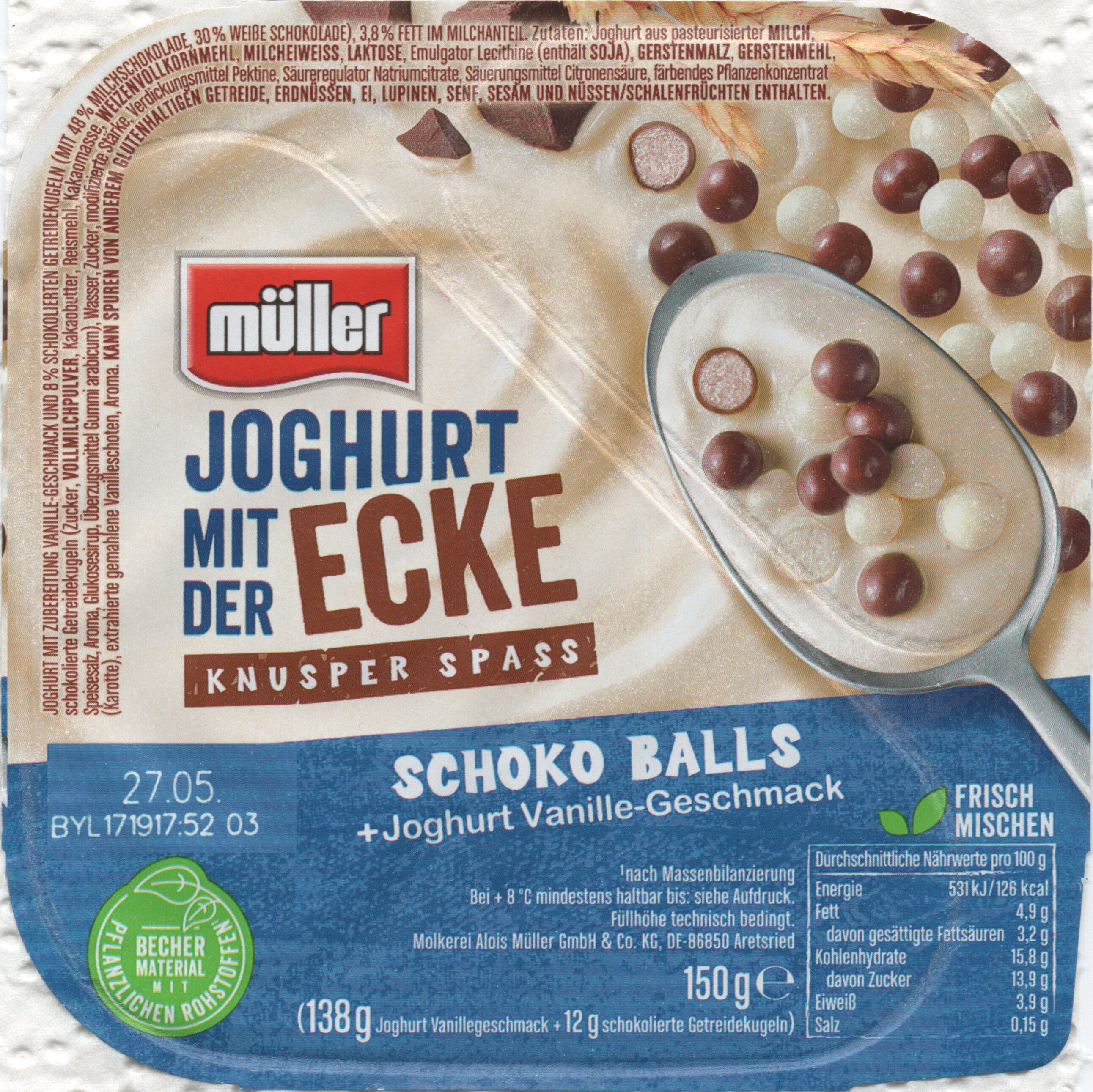 Joghurt mit der Ecke: Schoko Balls - Product - de
