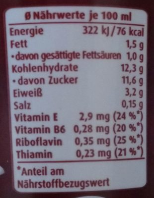 Müllermilch Schoko - Nutrition facts - de
