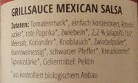Grillsauce Mexican Salsa - Ingredients - de