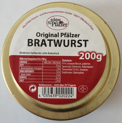 Original Pfälzer Bratwurst - Product - de