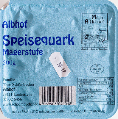 Speisequark Magerstufe - Product - de