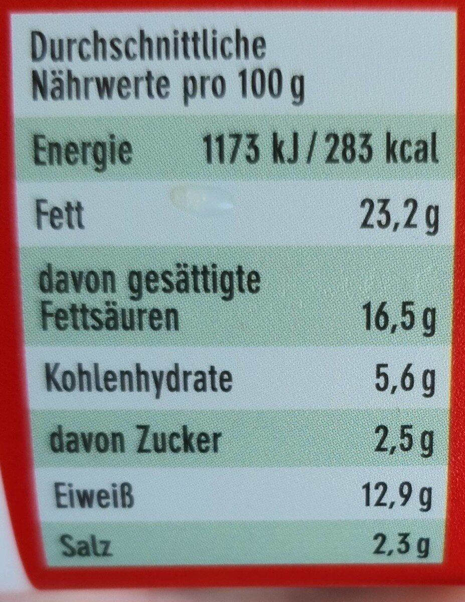 Kräuter Schmelzkäse - Nutrition facts - de