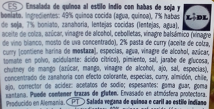 Quinoa Salad - Ingredients - es