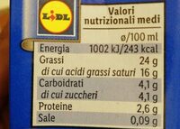 Panna da cucina - Nutrition facts - it