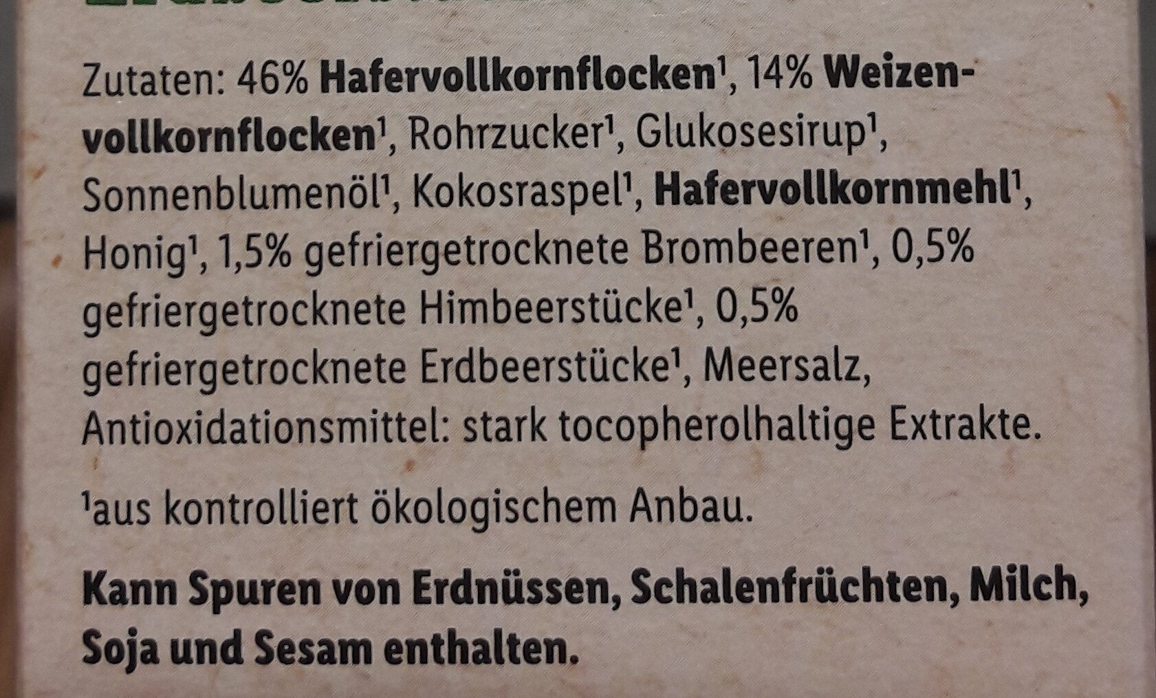 Knusper Müsli Früchte - Ingredients - de