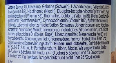 Multivitamin Bärchen für Kinder - Ingredients - de