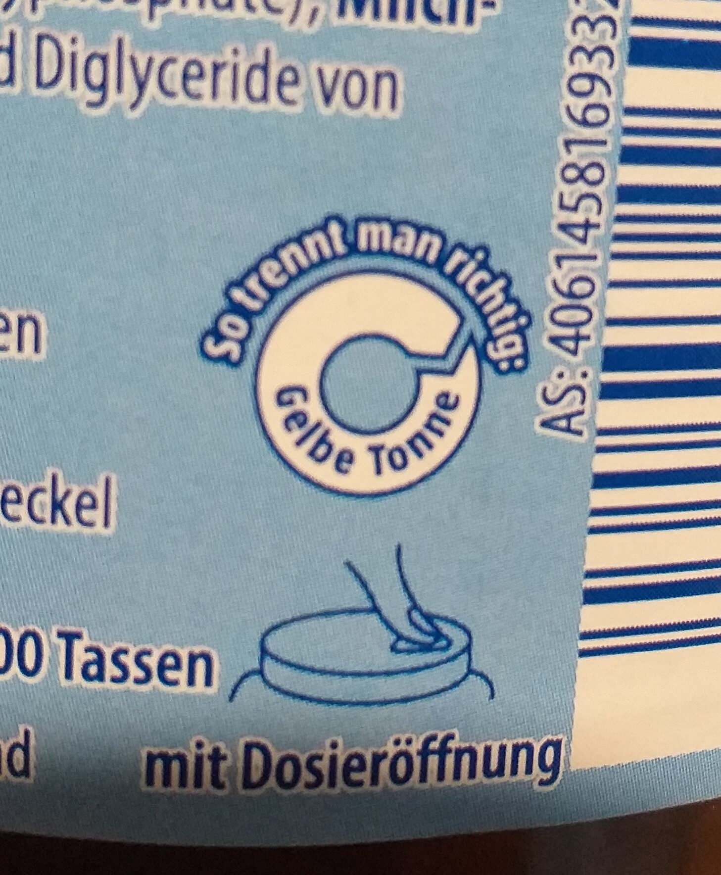 Kaffeeweißer - Recycling instructions and/or packaging information - de