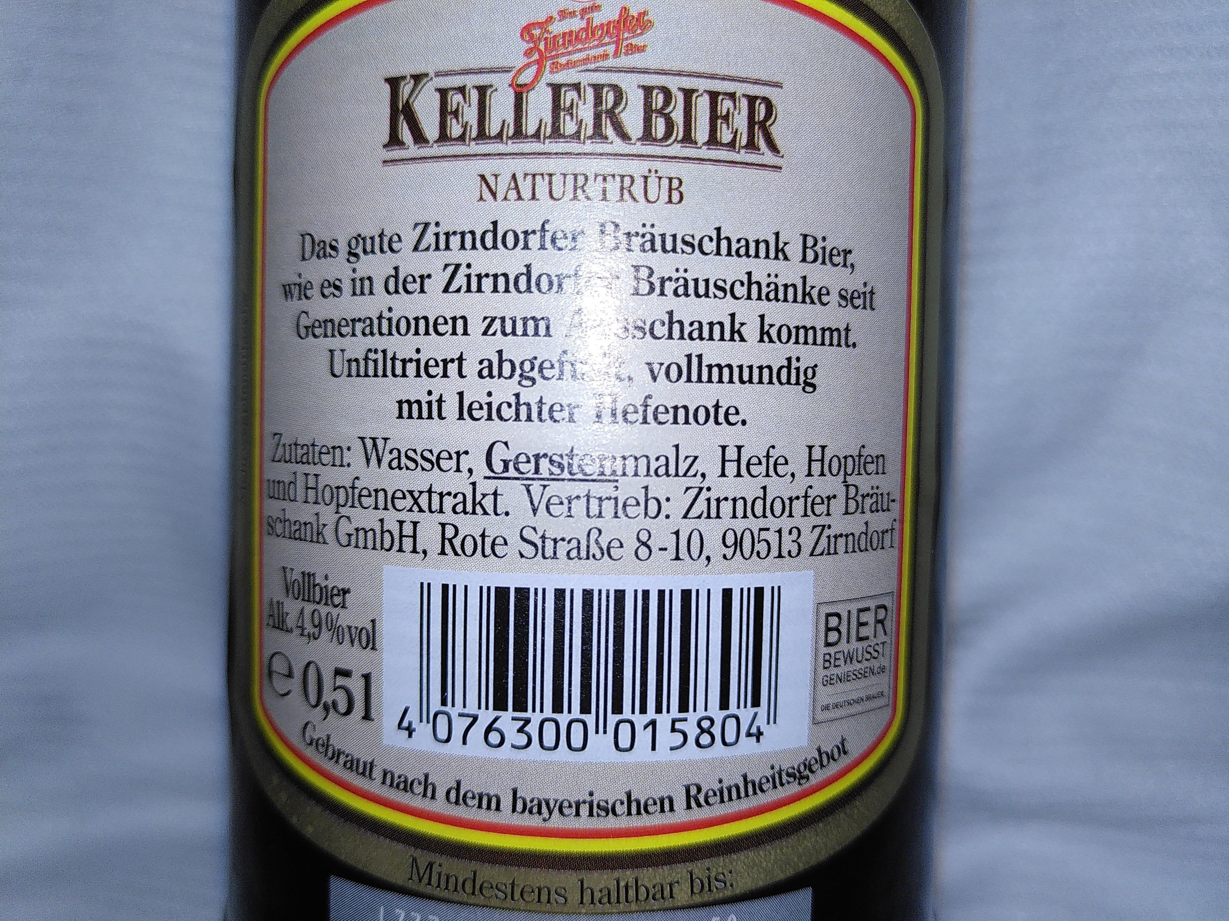 Kellerbier - Ingredients - de