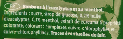 Eucalyptis Menthol - Ingredients - fr