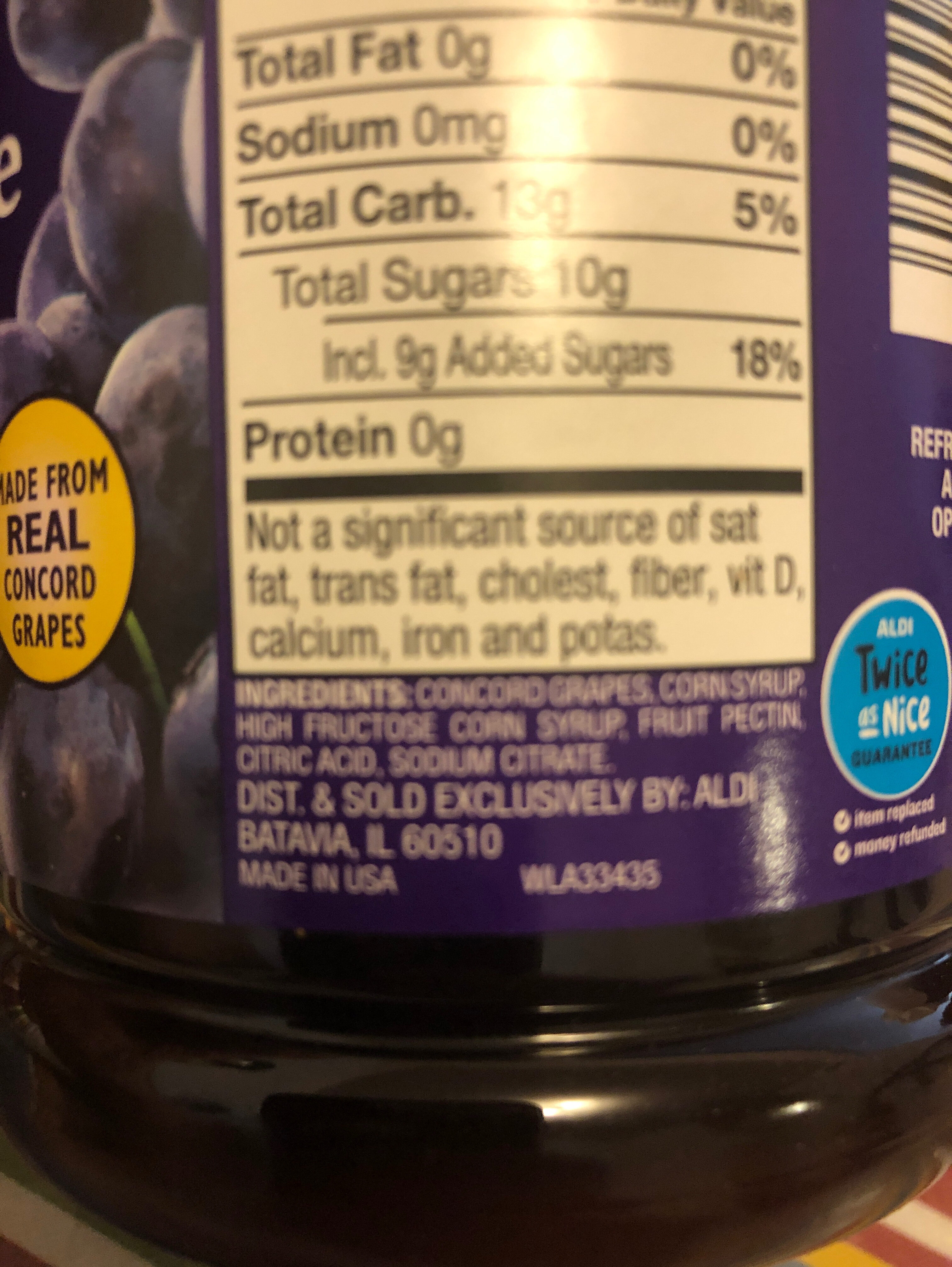Concord Grape Jelly - Ingredients - en