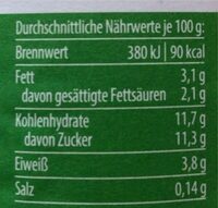 Andechser Molkerei Jogurt Auf Frucht, Mango Vanille - Nutrition facts - de