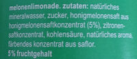 Fritz-limo Melonenlimonade - Ingredients - de