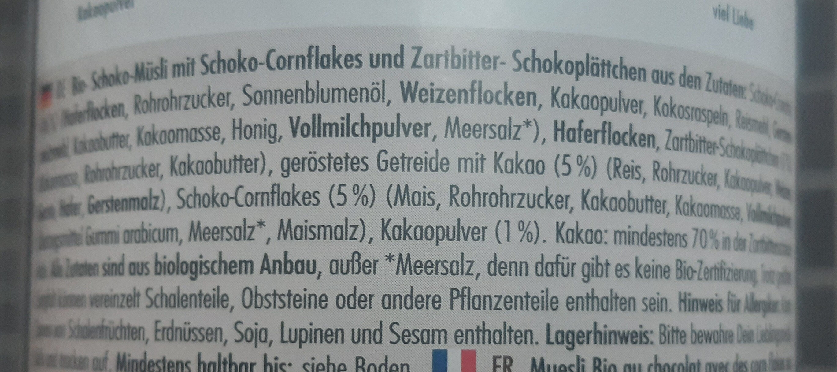 Schokomuesli - Ingredients - de