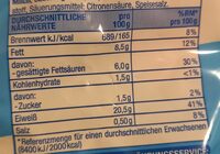 Mozzarella - Nutrition facts - de