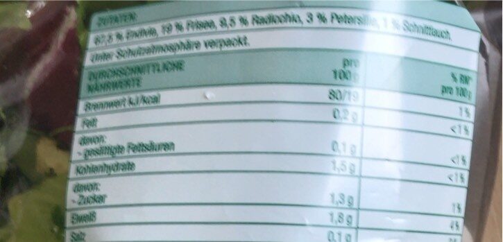 Kräutersalat Salatmix - Nutrition facts - de