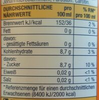 Orangen Limonade - Nutrition facts - de