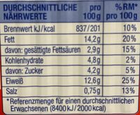Herings Filets geteilt, in Tomatensauce - Nutrition facts - de