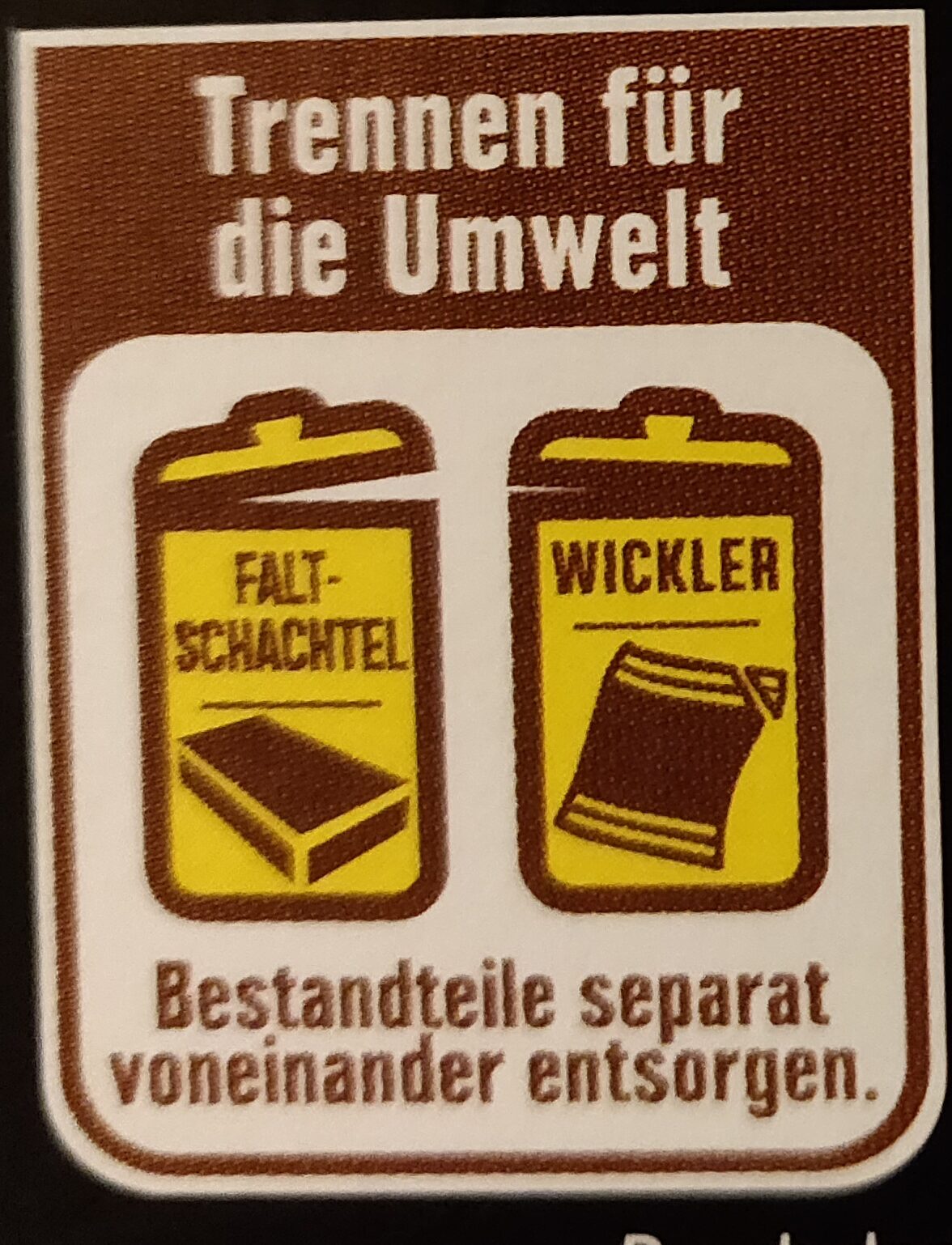 Edel-Zartbitter Schokolade - Recycling instructions and/or packaging information - de