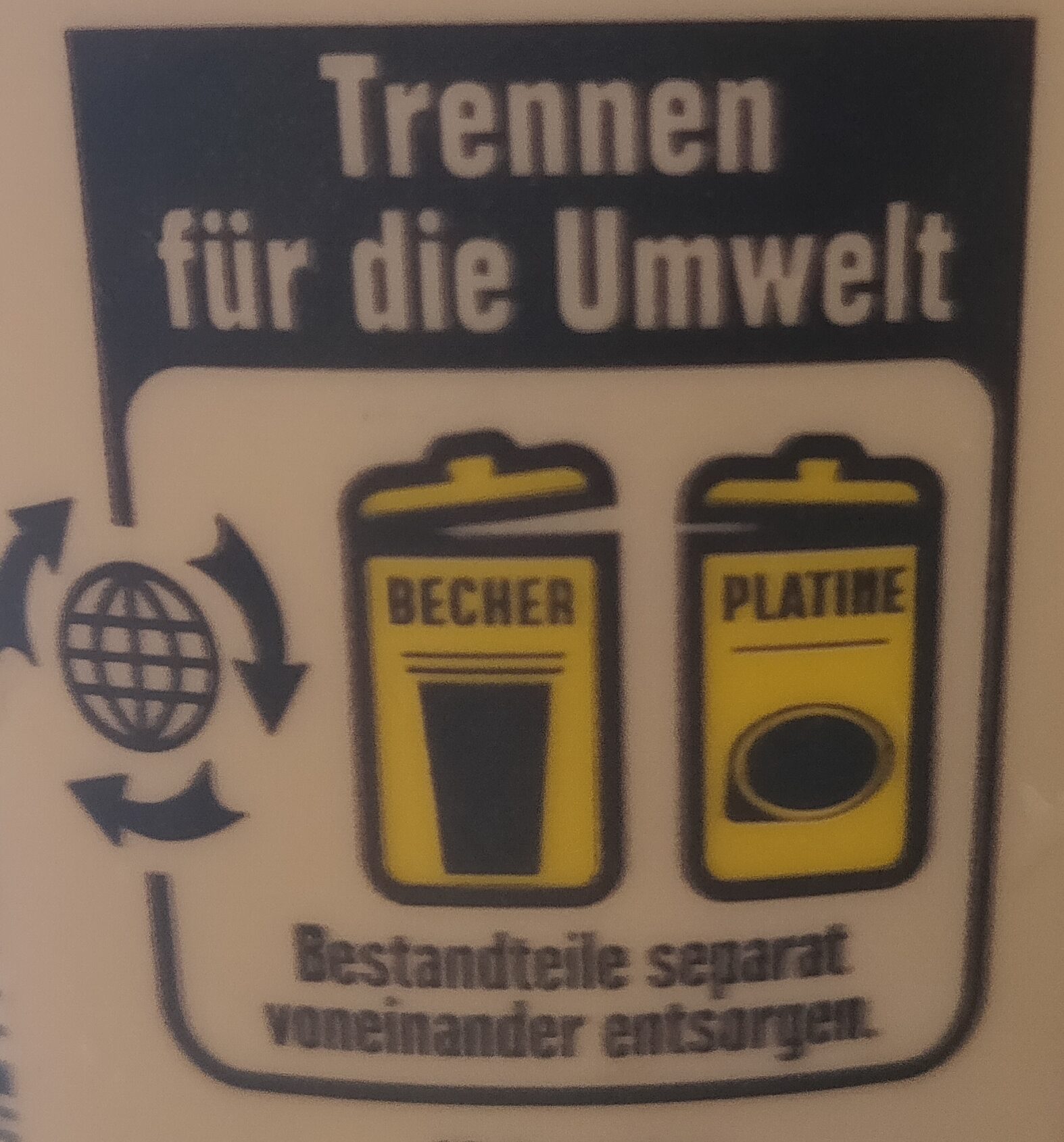 Schlagsahne - Recycling instructions and/or packaging information - de