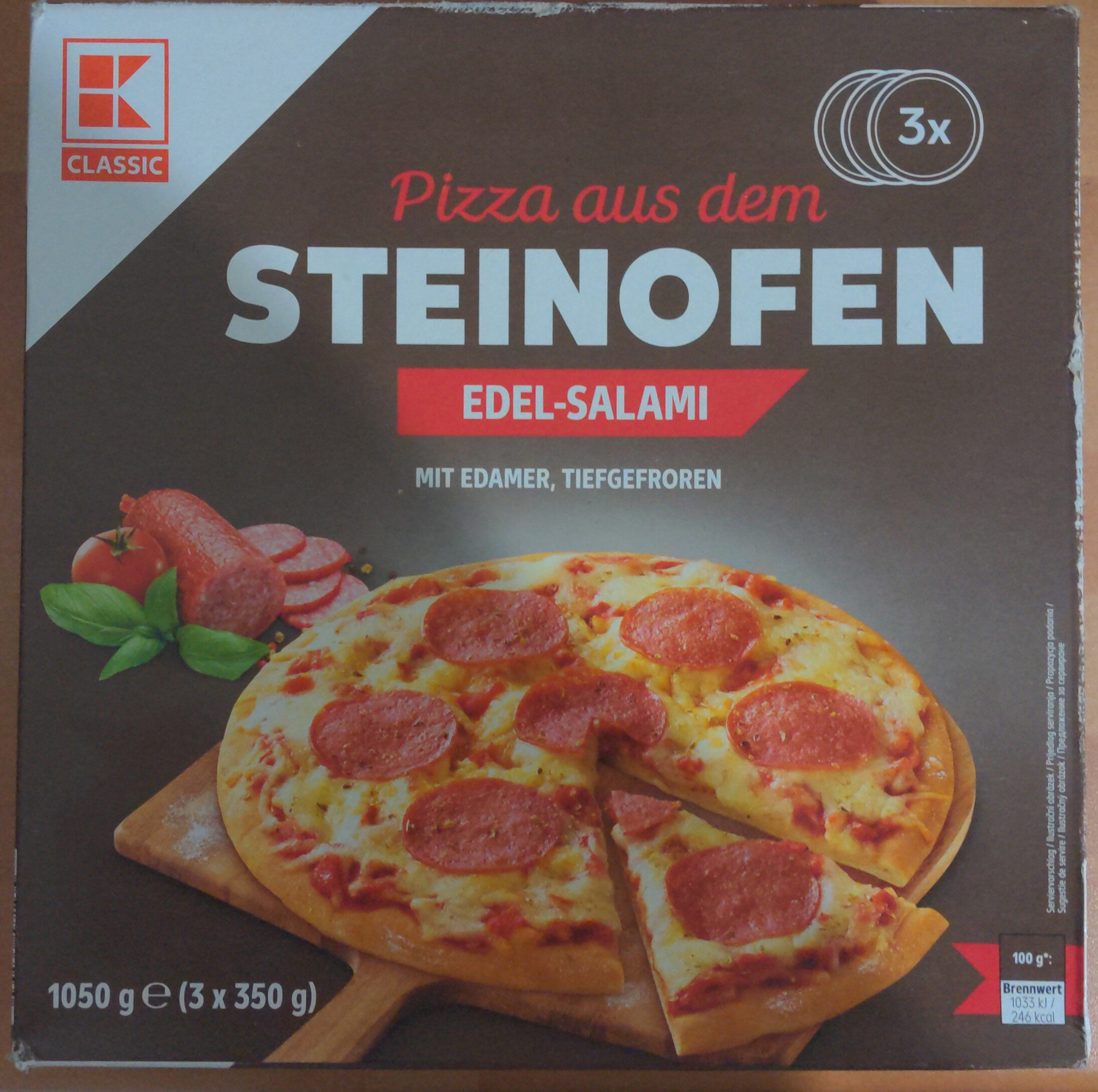Pizza aus dem Steinofen Edel-Salami - Product - de