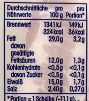 Delikatess Bacon mild geräuchert - Nutrition facts - de