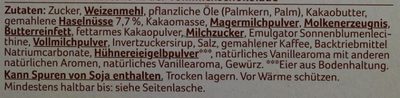Schoko Waffeln Vollmilch - Ingredients