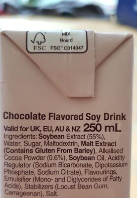 Chocolate Flavoured Soy Drink - Ingredients - en