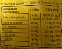 M&Ms Peanut - Nutrition facts - fr
