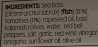 2 Butterflied Sea Bass with Tomato & Olive - Ingredients - en