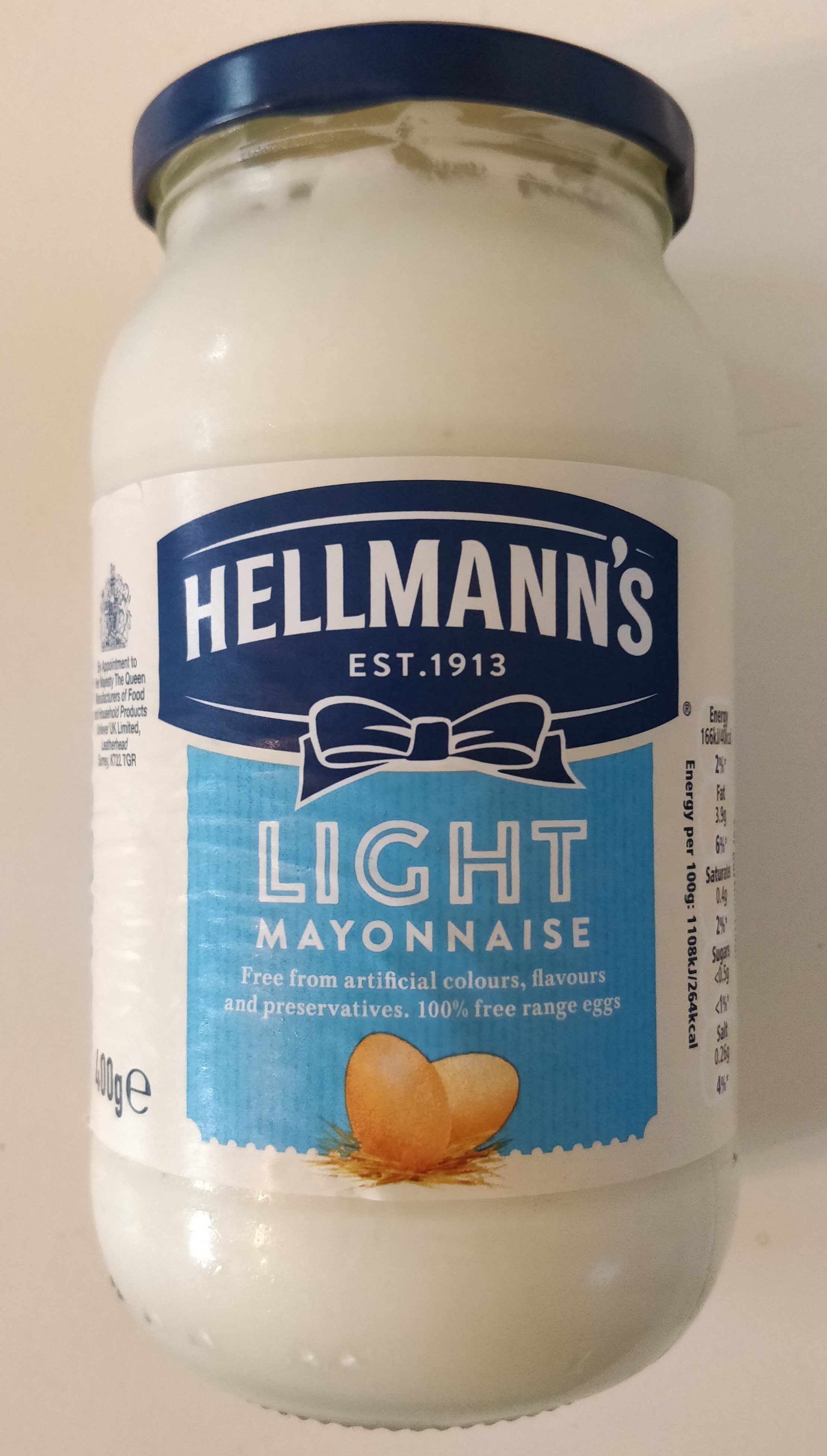 excitation hoppe Vis stedet Light Mayonnaise - Hellmann's - 400 g