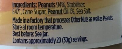 Smooth Peanut Butter - Ingredients - fr
