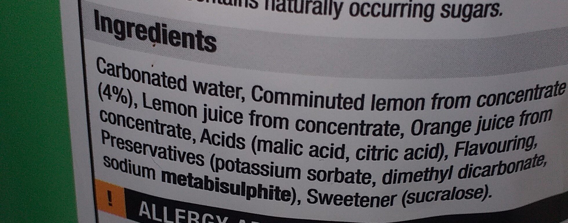 Cloudy lemonade - Ingredients - en
