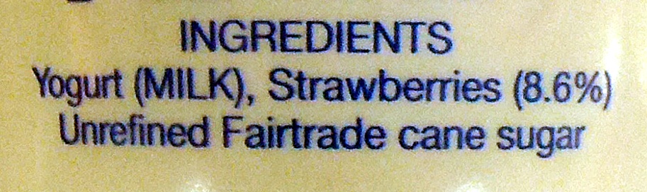 Strawberry yogurt - Ingredients - en