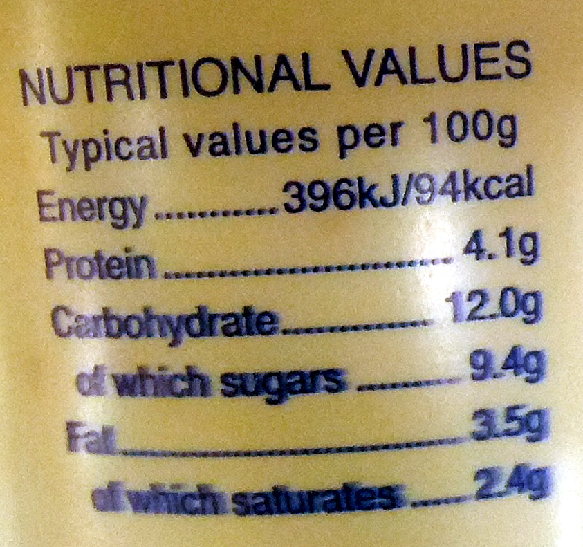Longley farm mandarin yoghurt - Nutrition facts - en