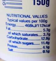 Blueberry Yoghurt - Nutrition facts - en