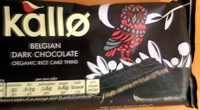 Belgian dark chocolate organic rice cake thins - Product